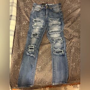 Ace of Diamond Ripped Skinny Jeans Blue Men’s 30x30 NWT